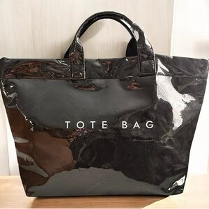 Reusable Waterproof Black Grocery Tote Bag